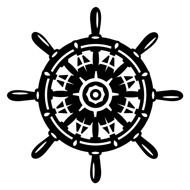 Une roue de bateau