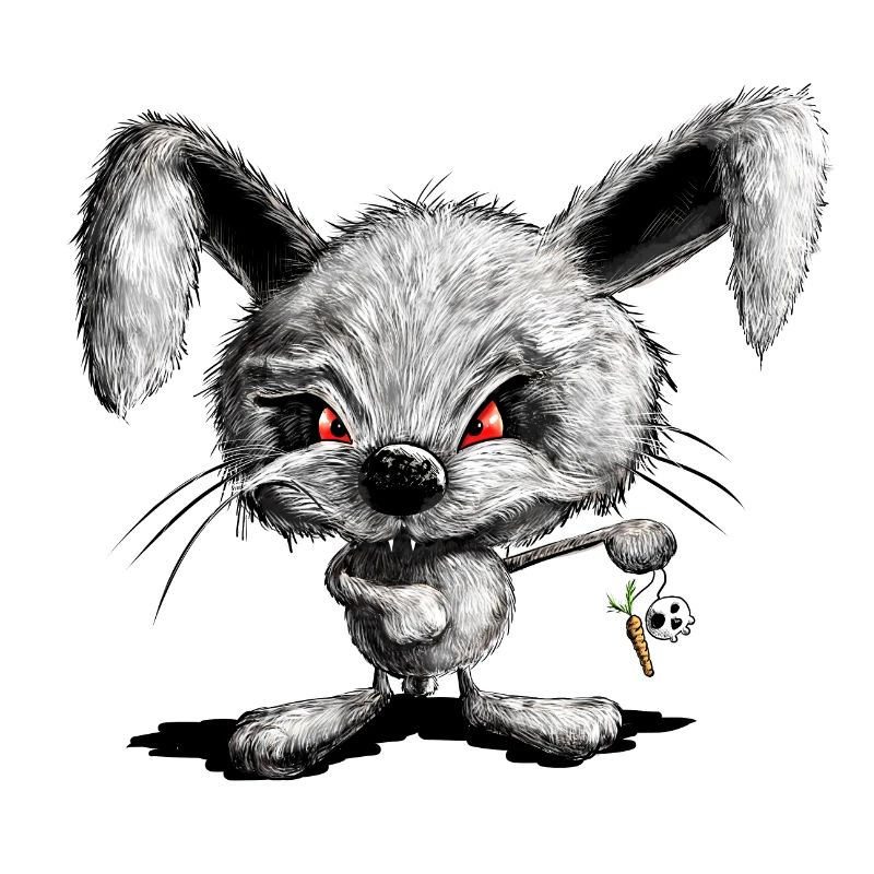 Halloween Rabbit I Horror Rabbit I Bad Rabbit