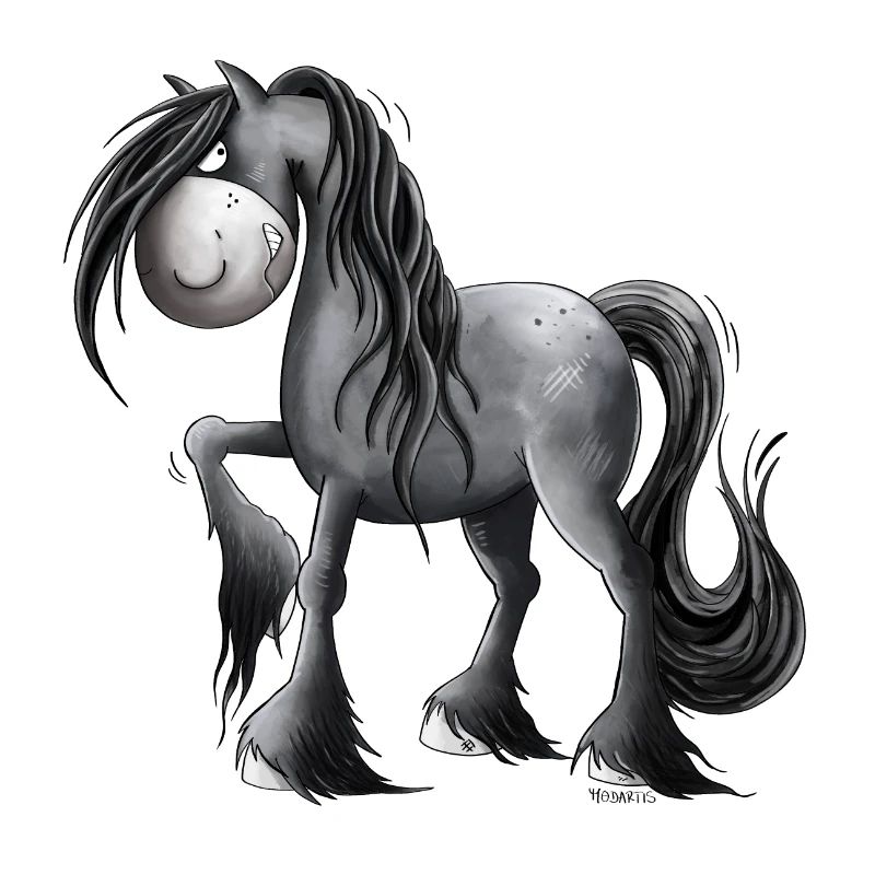 Cheval Grumpy I Bande Dessinée Pour Cavalier