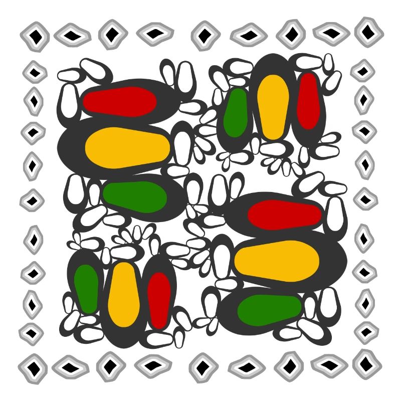 Abstract Colored Pattern on Black