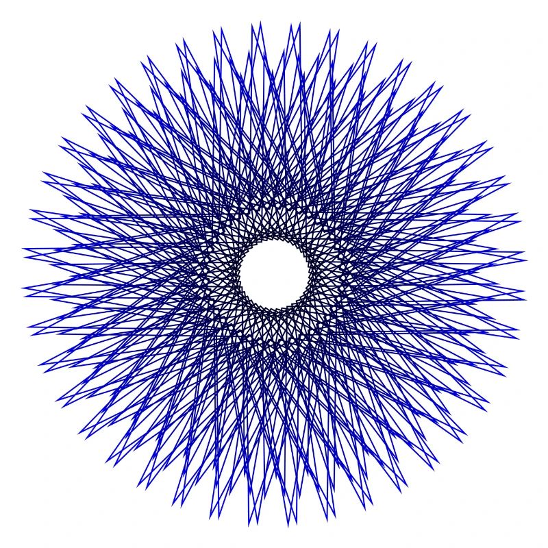 Blue radial star pattern