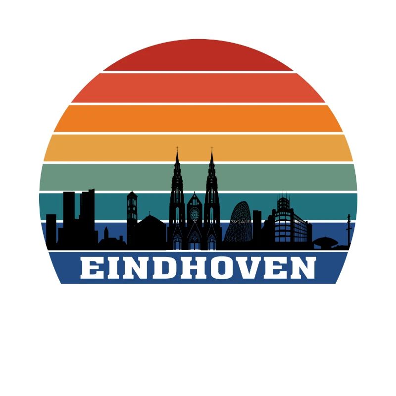 Eindhoven Skyline Silhouette Souvenir Netherlands