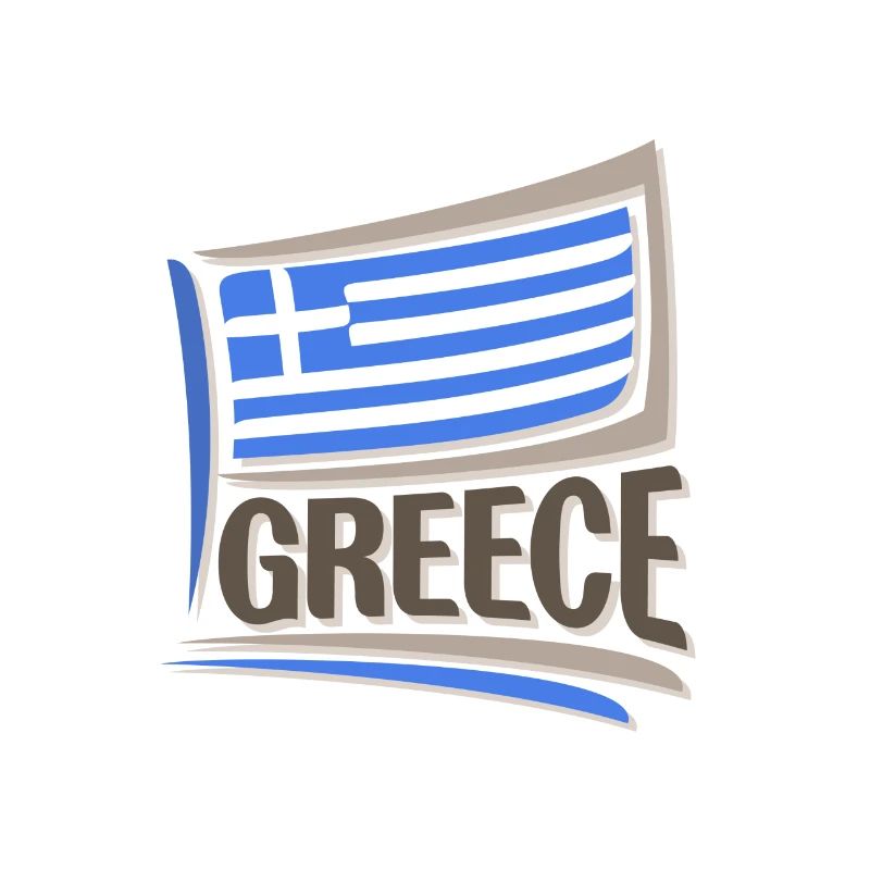 Grèce Souvenir Landmark, Grèce Drapeau Voyage