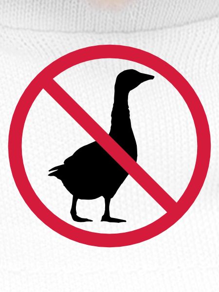 Goose forbidden sign