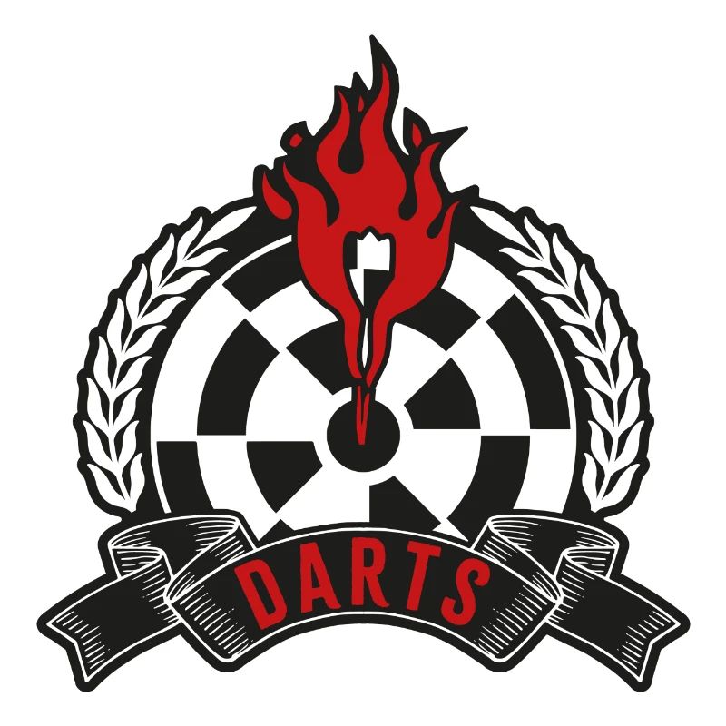 Flaming Dartboard Emblem