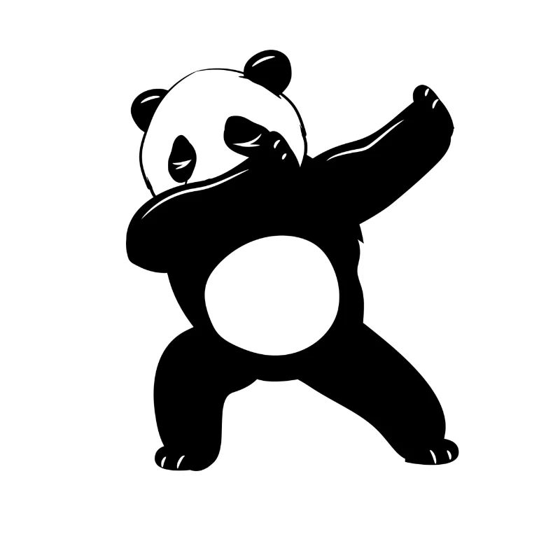 Drôle noir et blanc mignon Panda Bear Dance Dab
