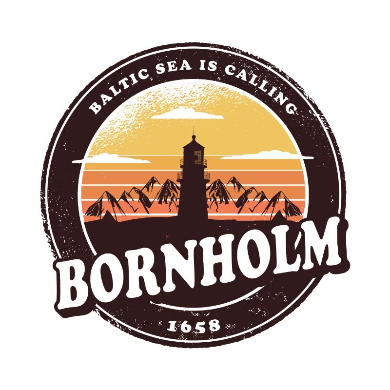Conception vintage du phare de Bornholm