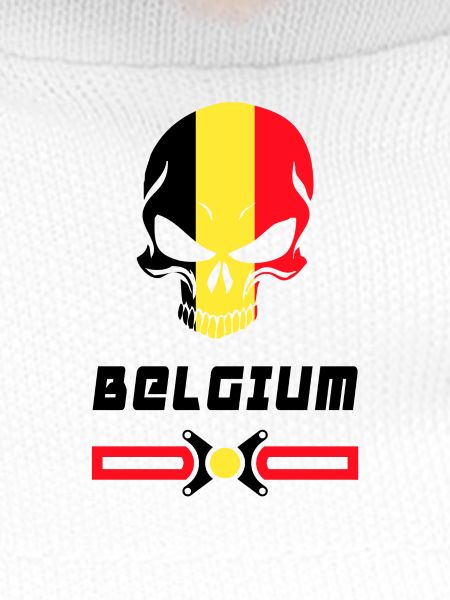 Belgium skull flag design