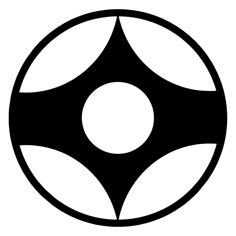 Symbole vectoriel de karaté kanku Kyokushin