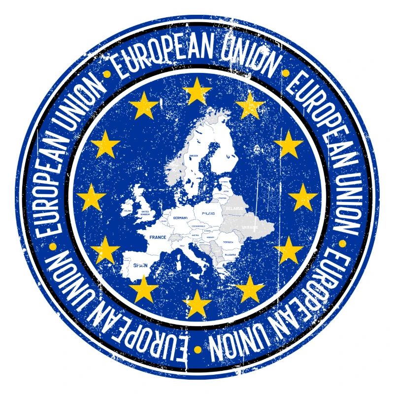 EU Map Circle Stars Emblem