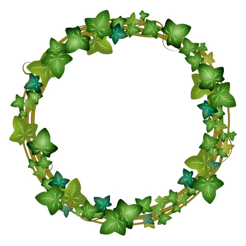 dekorativer Efeu Kranz oder Efeu Rahmen