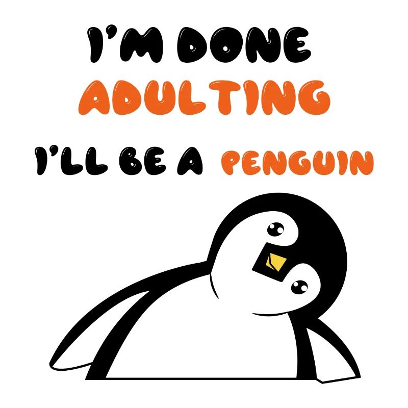 Süß Pinguin Statement Zoo Tier Vogel