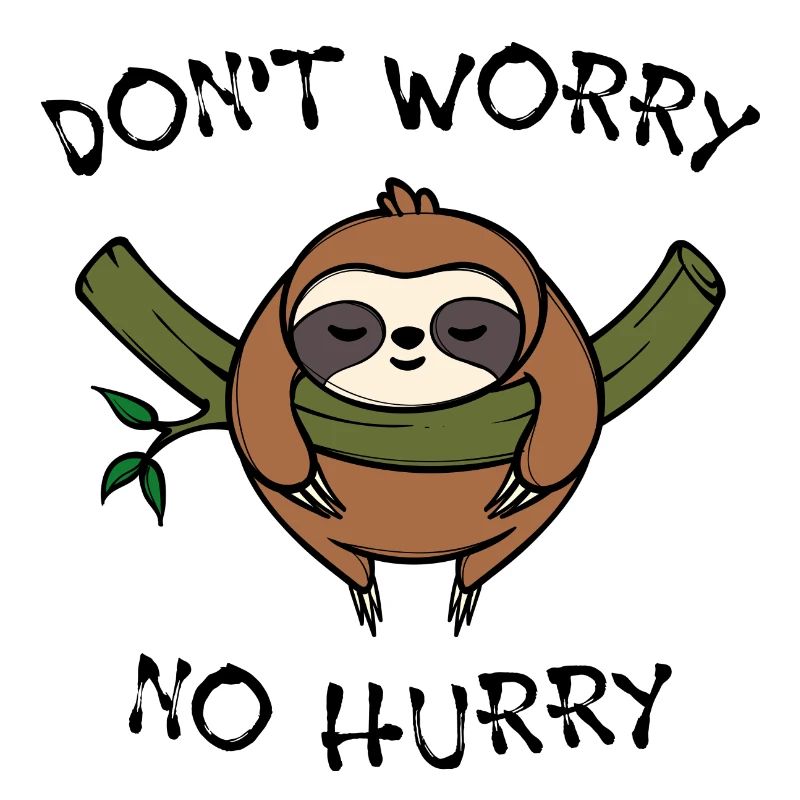 Jungle Animal Statement Sloth Sleep Lazy