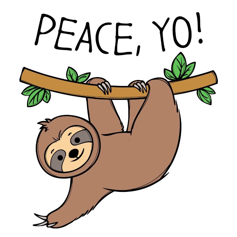 Sloth Cool Statement Hammock Jungle Animal