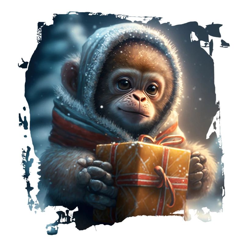 Winterlicher Orangutan Geschenk