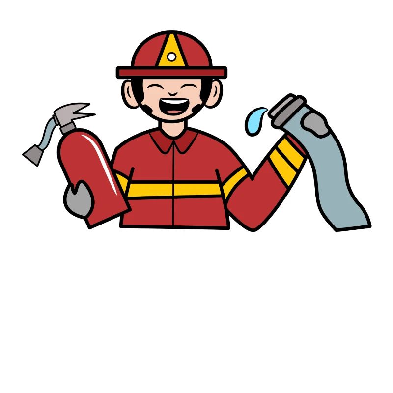 Fire hose fire extinguisher fire brigade rescuer