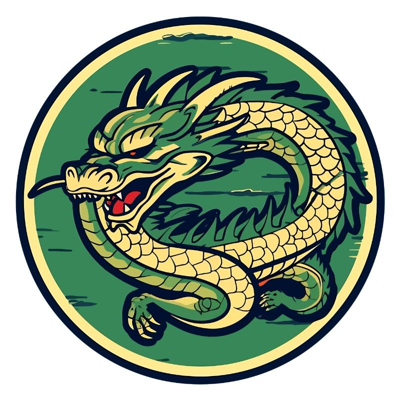 Dragon Crest Circle Patch