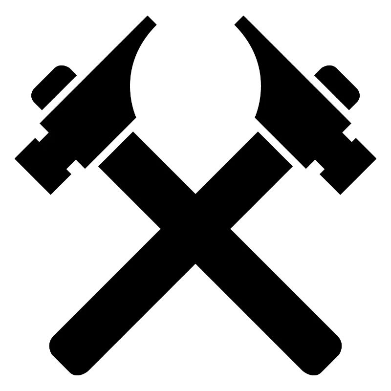 Outils Marteau Charpentier Icône de symbole Logo Graphique