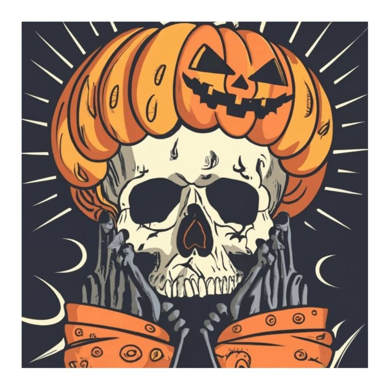 Halloween Skeleton Pumpkin