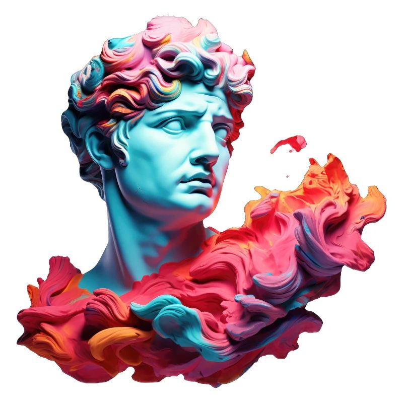 Neon Psychedelic Bust