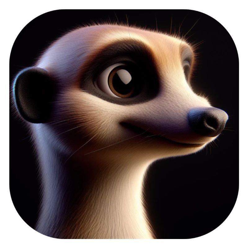 Suricate mignon dans le style d’animation