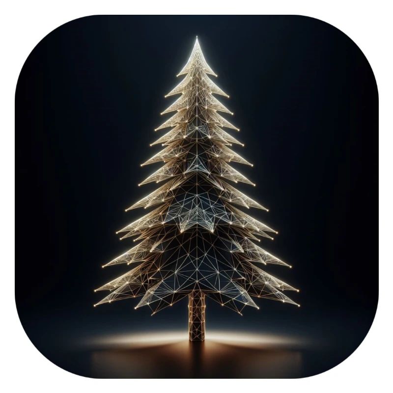 Arbre de Noël Polygones Sapin Clair
