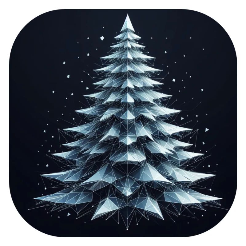 Arbre de Noël Sapin Polygones Vert