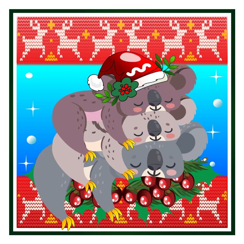 HÄSSLICHER WEIHNACHTSPULLOVER - KOALA BEAR FAMILY