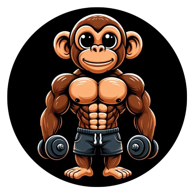 Monkey Chimpanzee Bodybuilder Training