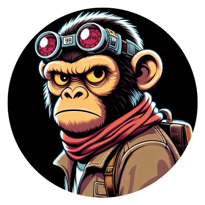 Monkey with glasses Evil Eye