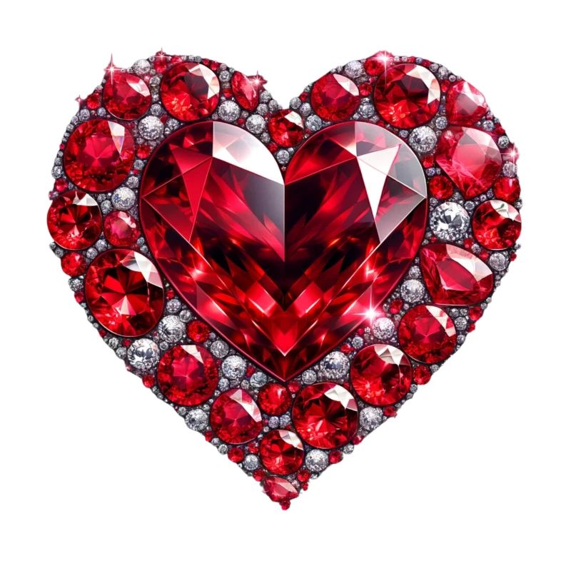 Ruby d'amour en cristal