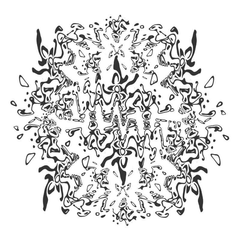 Abstract Black Mandala Pattern