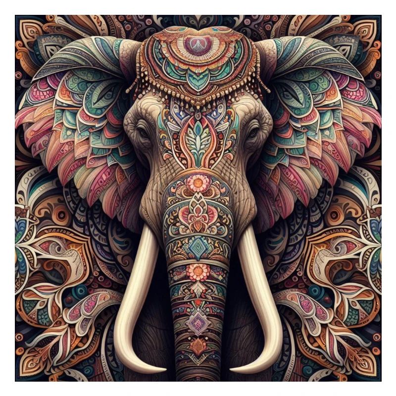 Éléphant décoré