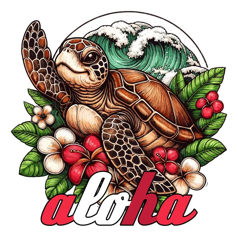 Aloha Turtle Hawaii Gift
