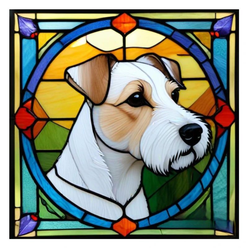 Parson Russell Terrier version vitrail