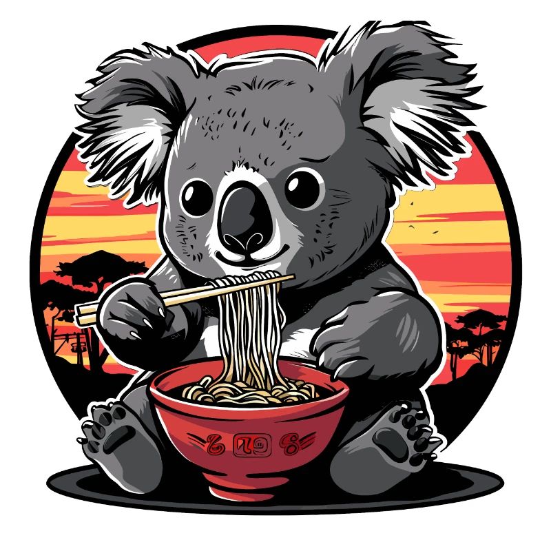 Funny Koala Bear Ramen Noodles Koala Bear Koala