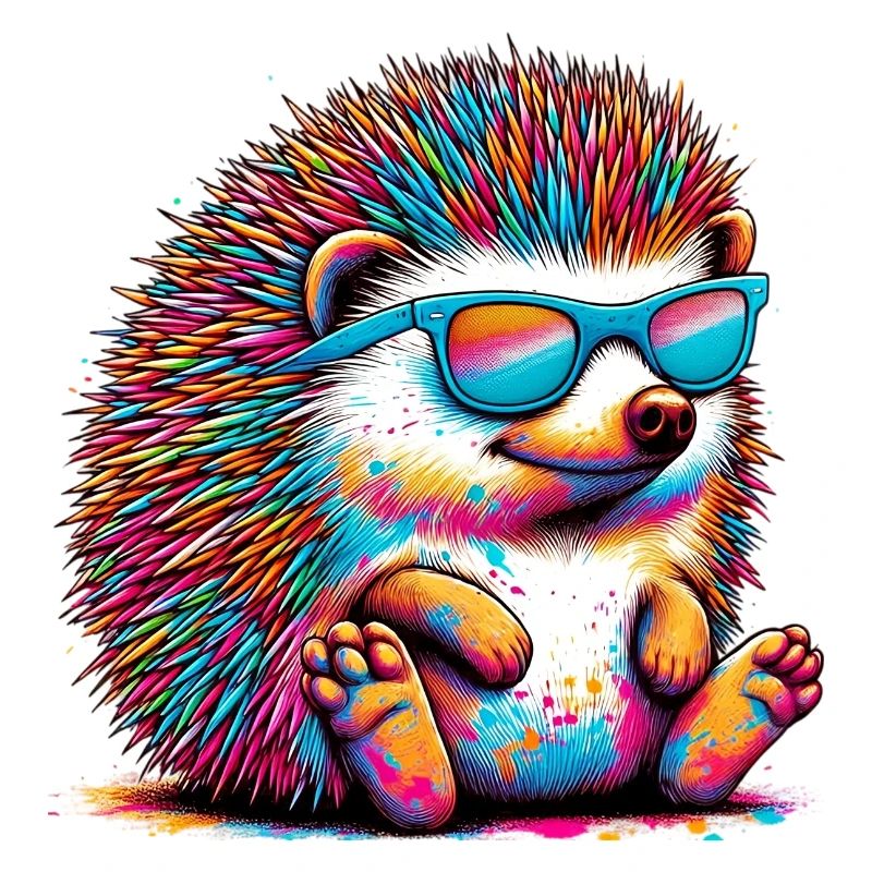 Hérisson avec lunettes de soleil