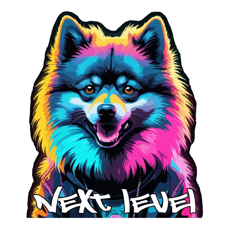 Small Spitz Spitz Next Level Cyber Dog Gift