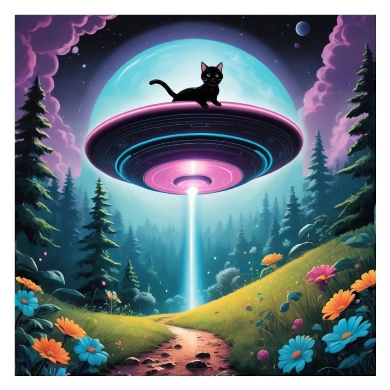 Ufo mit Kätzchen
