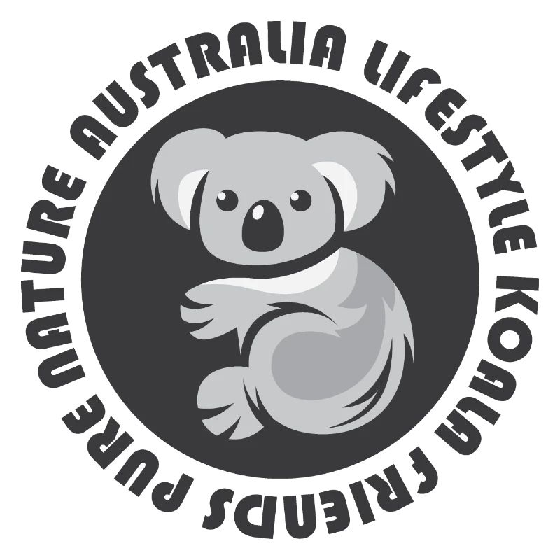 Australia Koala Comic Emblem Bear Animals Icon