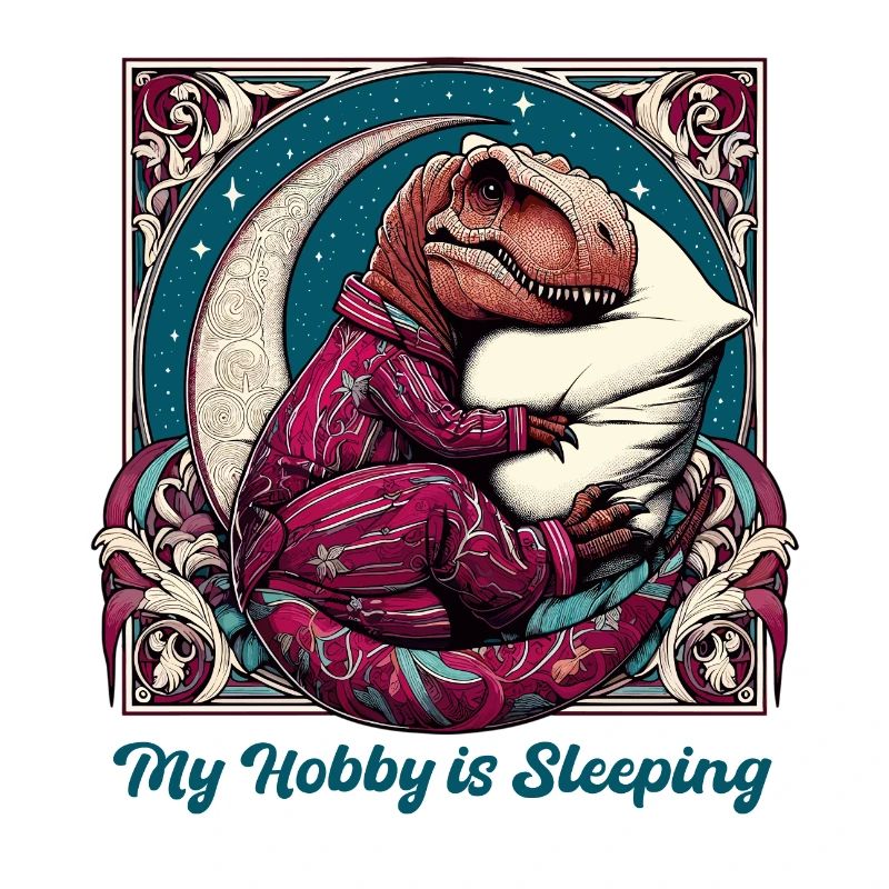 T-Rex Sleeping Hobby Gift