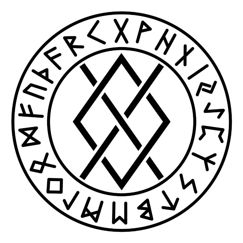 Runes cercles de Gungnir couleur noire