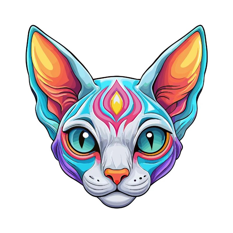 Devon Rex Cat Breed Cartoon Kawaii Animal Pet