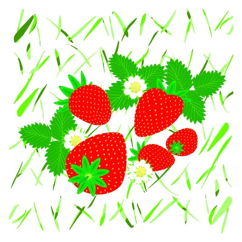 Strawberries in different sizes