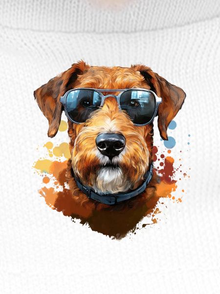 Airedale Terrier with sunglasses