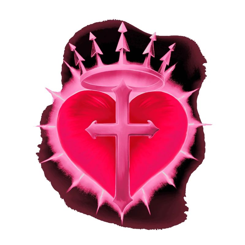 Gothic-Herz, Kreuze, romantiker