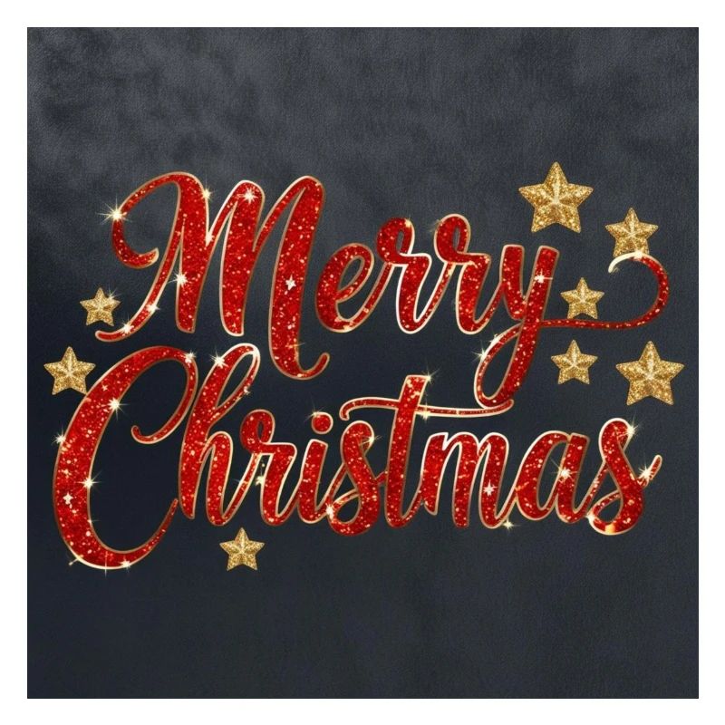 Glitzerndes Merry Christmas Script
