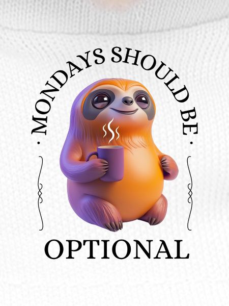 Coffee-Drinking Sloth – Relaxed & Pleasurable