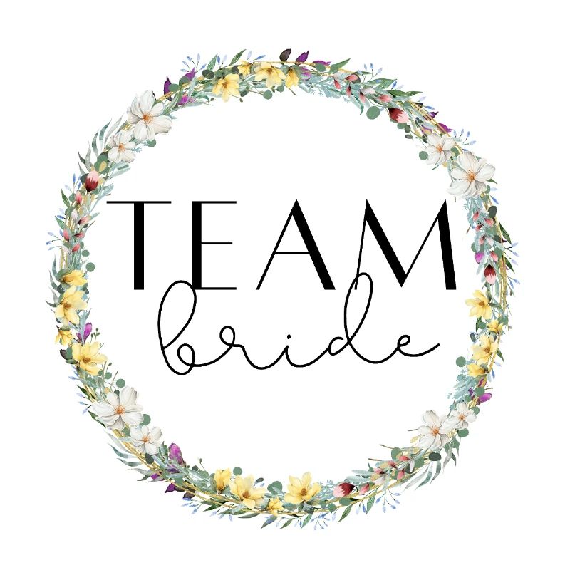 Team Bride ! Flower wreath customizable