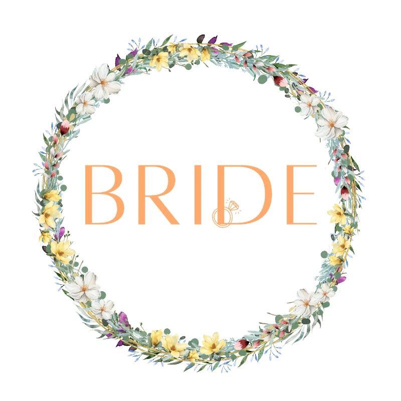 Team Bride ! Flower wreath customizable